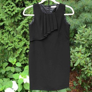 Calvin Klein Sleeveless Lined Dress with Offset Pleat